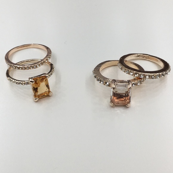 18K Rose Gold Emerald Cut Ring Set 😍 - Picture 8 of 8